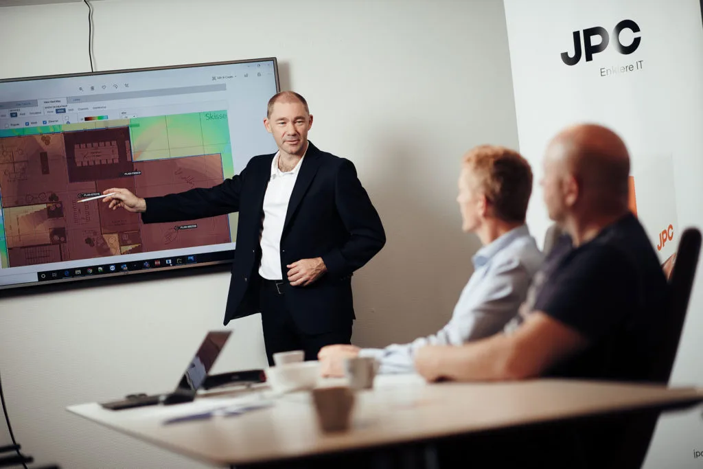 Varmekart som simulerer styrken på signalet